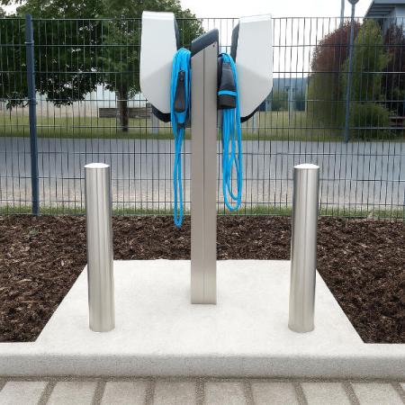 Rammschutz-Poller aus Edelstahl Ø 101,6 mm – für Ladesäulen Industrie und Zufahrten